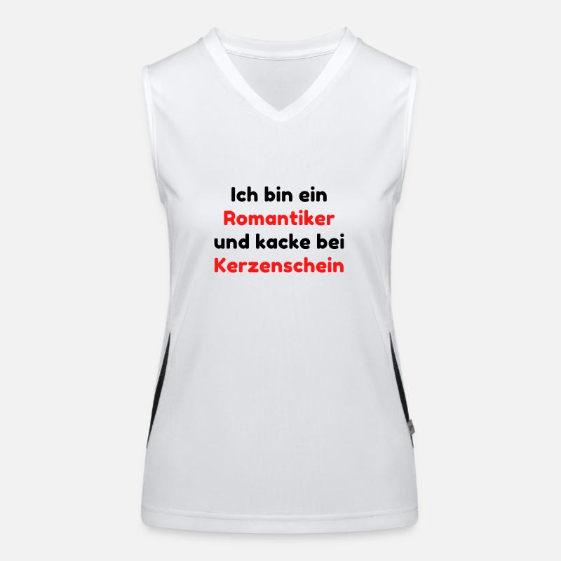 Ich bin ein Romantiker Funktionelles Kontrast-Tank Top für Frauen
