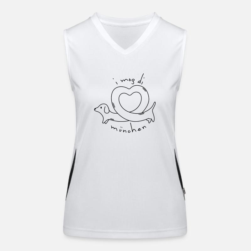 I mog di - black Funktionelles Kontrast-Tank Top für Frauen