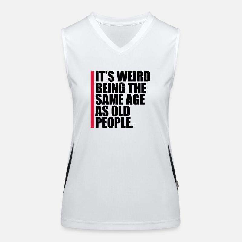 being old people age Funktionelles Kontrast-Tank Top für Frauen