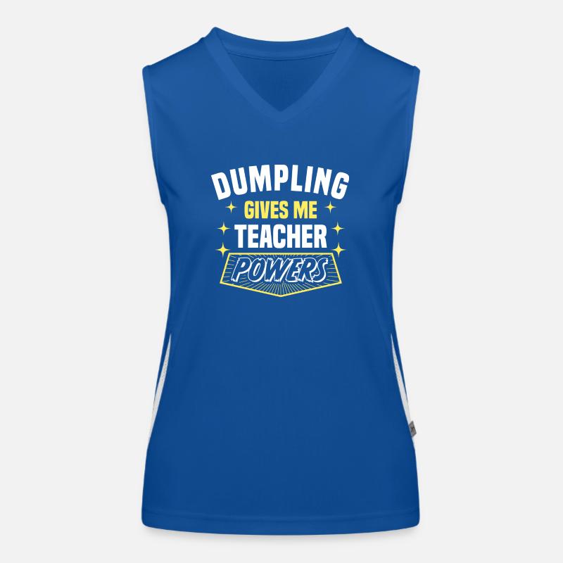 Dumpling Gives Me Teacher Powers Drôle de professeur Débardeur respirant contrasté Femme