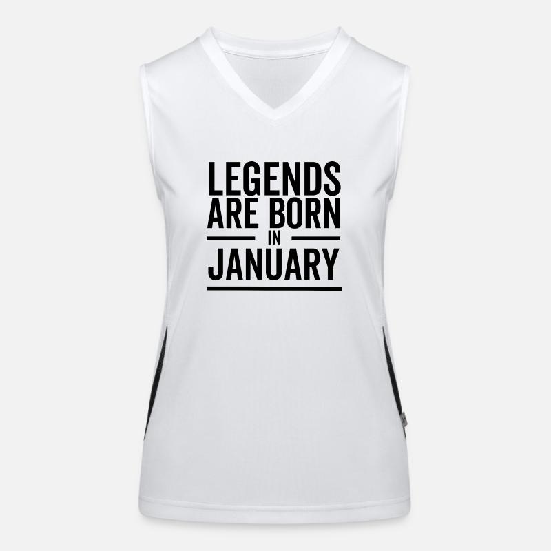 Legends Are Born in January Women's Functional Contrast Tank Top