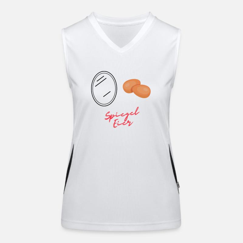 Spiegel Eier Funktionelles Kontrast-Tank Top für Frauen