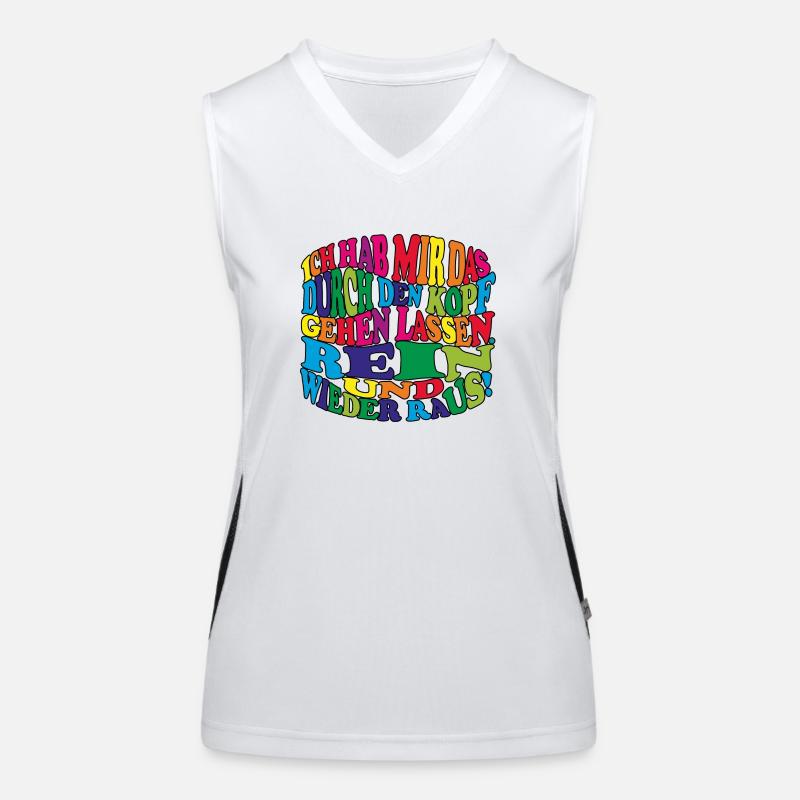 witziges Nicht-Nachdenken-Design / lustige Sprüche Funktionelles Kontrast-Tank Top für Frauen