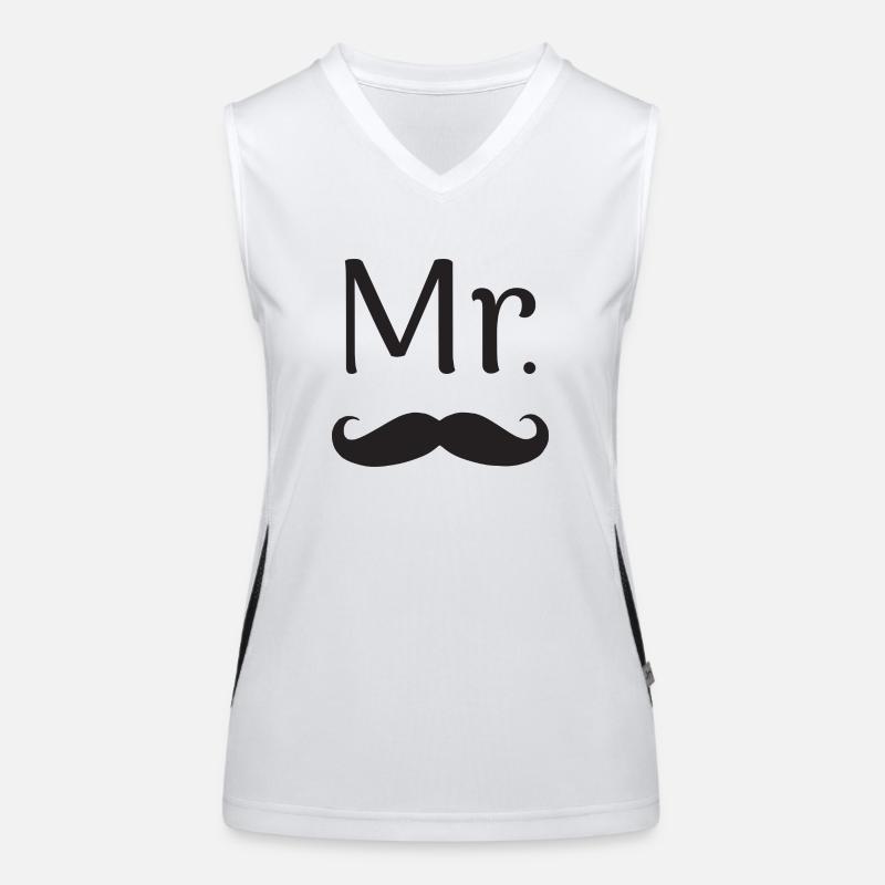 MR. MISTER MANN BART Funktionelles Kontrast-Tank Top für Frauen