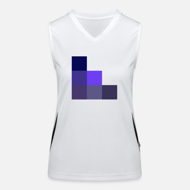 Geometrisch Funktionelles Kontrast-Tank Top für Frauen