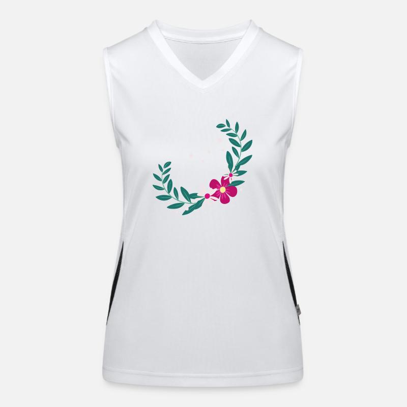 Flower Blume Pflanze Funktionelles Kontrast-Tank Top für Frauen