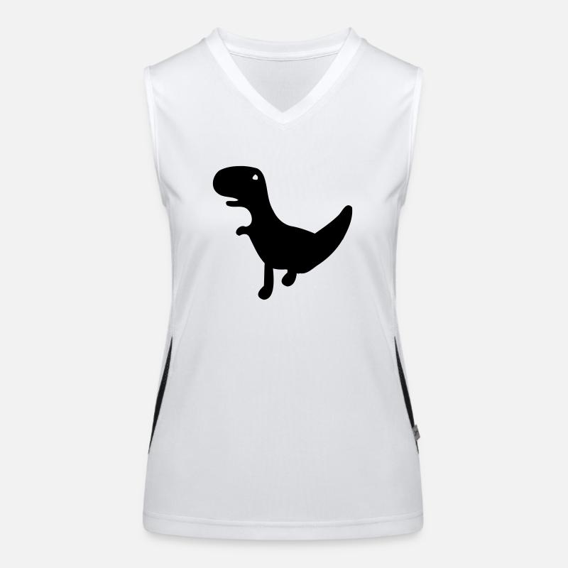 Der Dino von Cactus Run Funktionelles Kontrast-Tank Top für Frauen