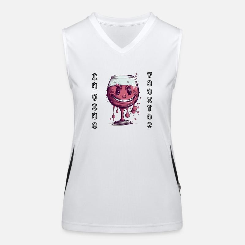In vino veritas Débardeur respirant contrasté Femme