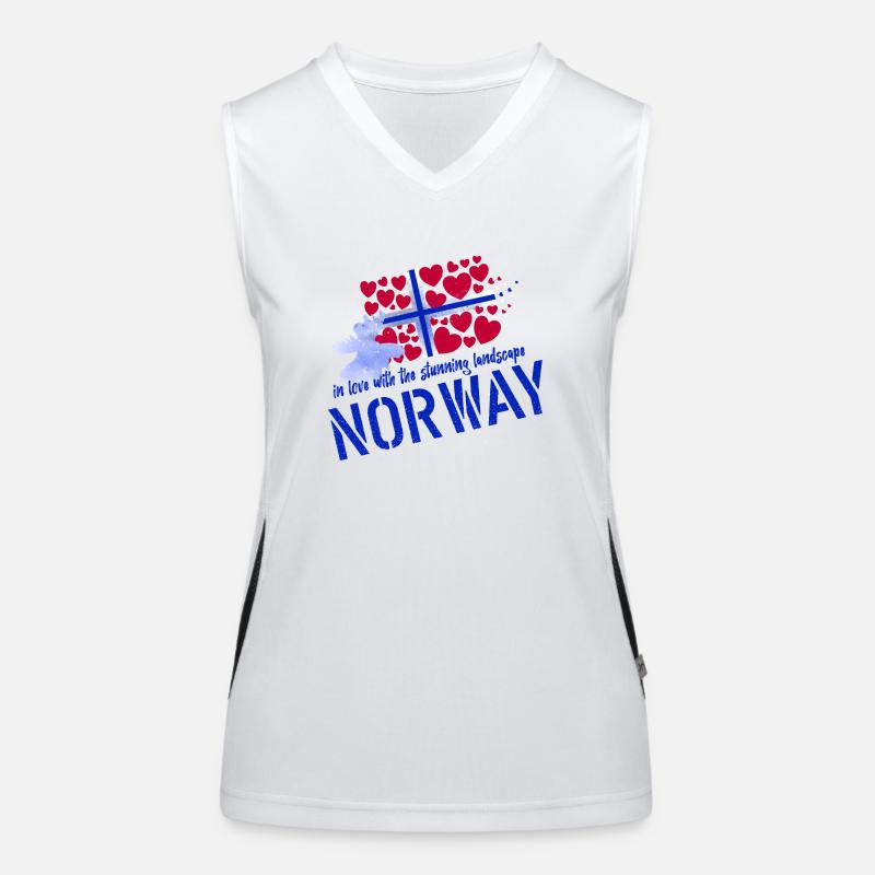 Norwegen Elche norge Norway Funktionelles Kontrast-Tank Top für Frauen
