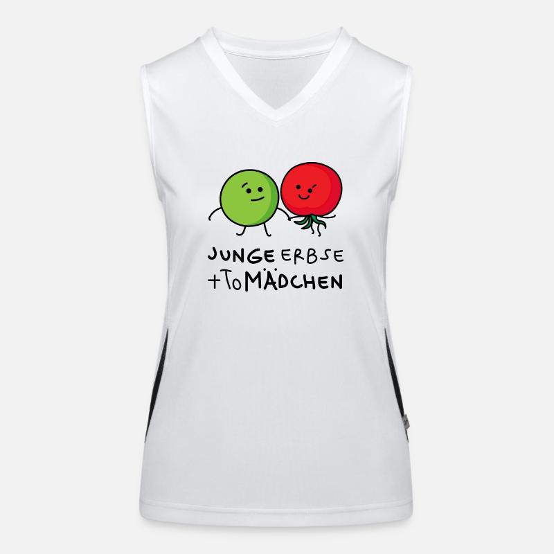 Junge und Mädchen Paar Funktionelles Kontrast-Tank Top für Frauen