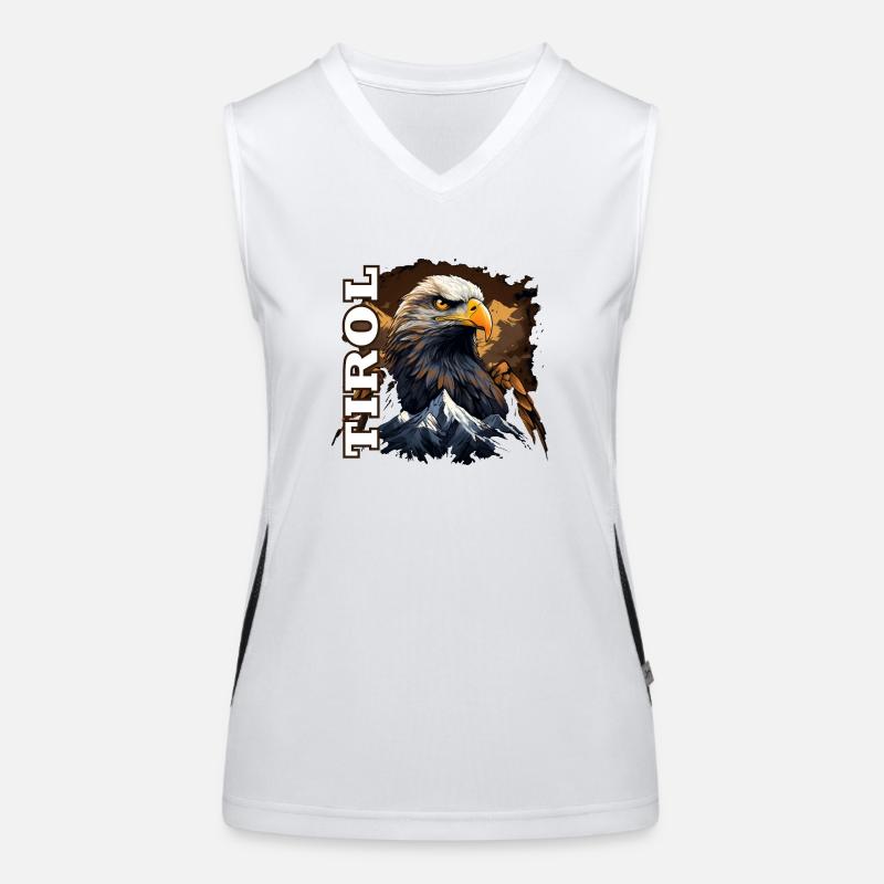 Tirol Design with Tyrolean Eagle & Mountain Women's Functional Contrast Tank Top