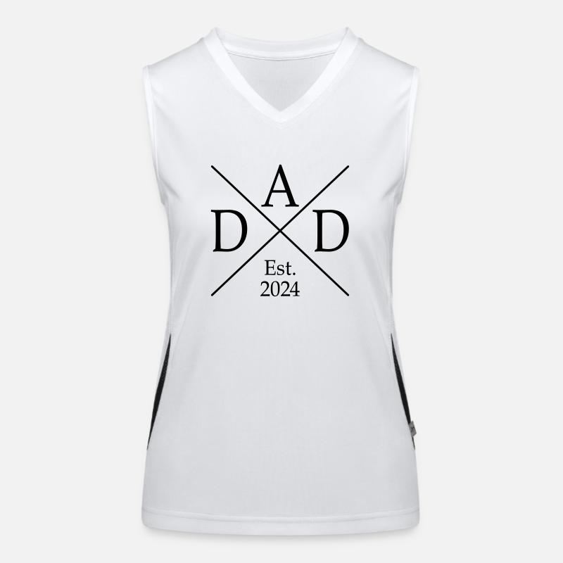 Dad Est. 2024 Funktionelles Kontrast-Tank Top für Frauen