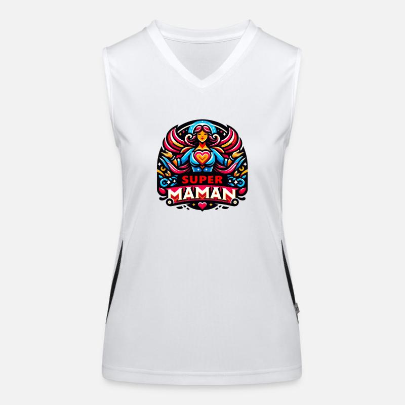 Super Liebe Mama Funktionelles Kontrast-Tank Top für Frauen