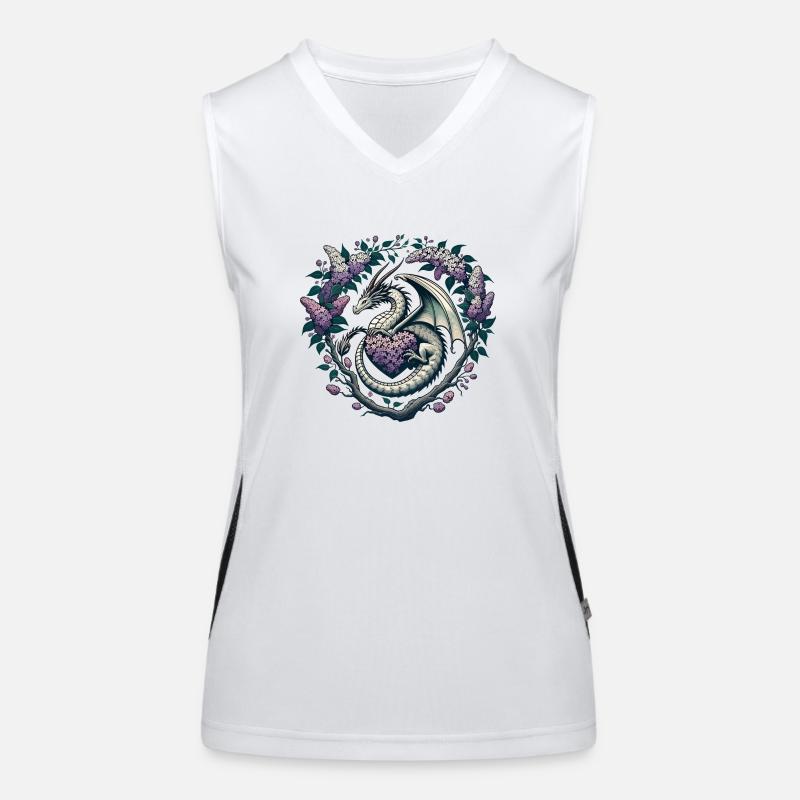 Dragon lilas Débardeur respirant contrasté Femme