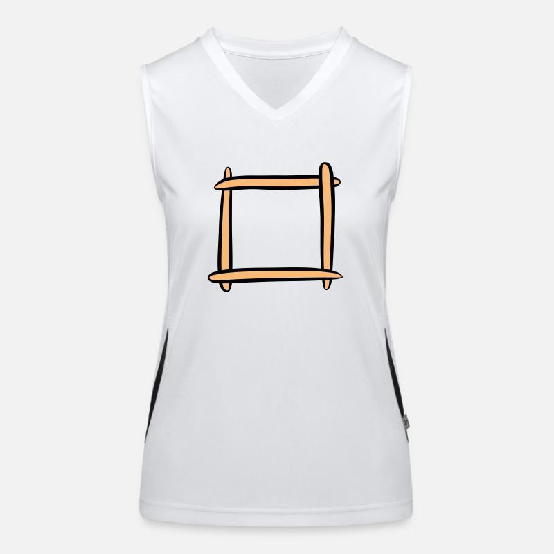 Dekorativer Holzrahmen / Bilderrahmen. Vorlage. Funktionelles Kontrast-Tank Top für Frauen