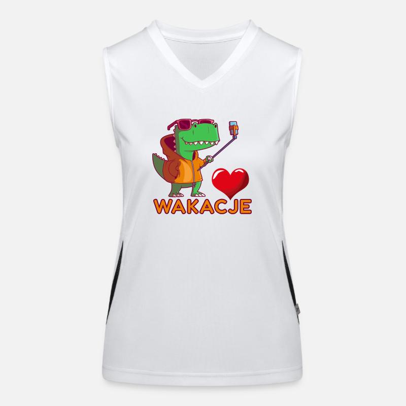 Dinosaur Women's Functional Contrast Tank Top
