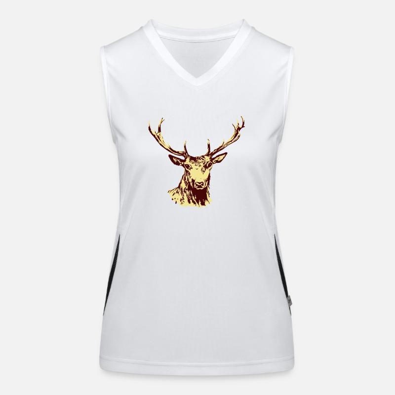 Hirsch Funktionelles Kontrast-Tank Top für Frauen