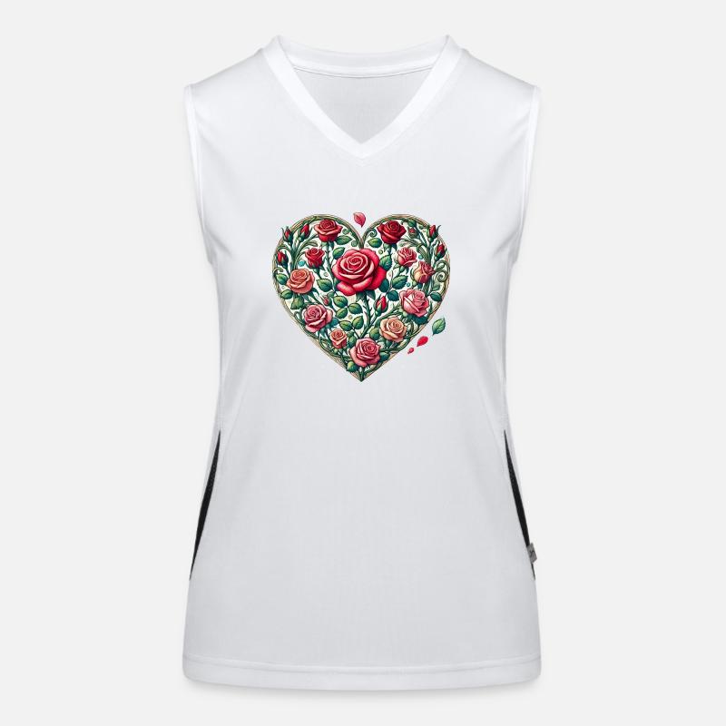 Roses Débardeur respirant contrasté Femme