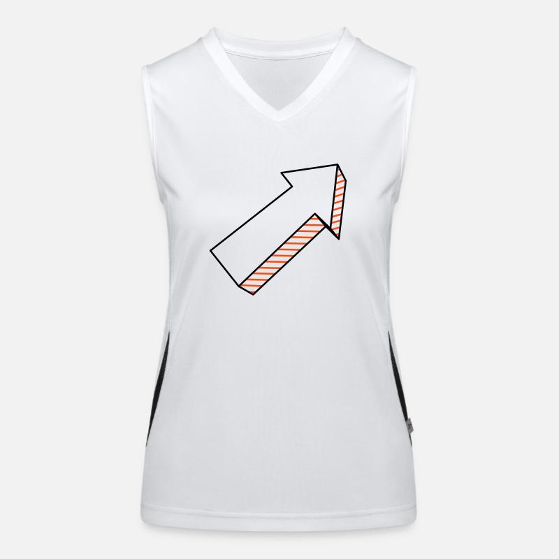 Pfeil in 3D zweifarbig Funktionelles Kontrast-Tank Top für Frauen