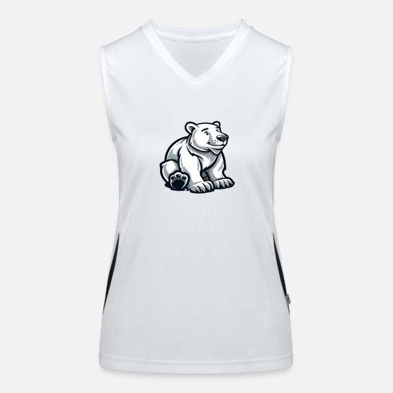 polar bear Women's Functional Contrast Tank Top