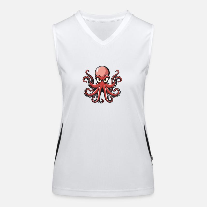 krake oktopus Funktionelles Kontrast-Tank Top für Frauen