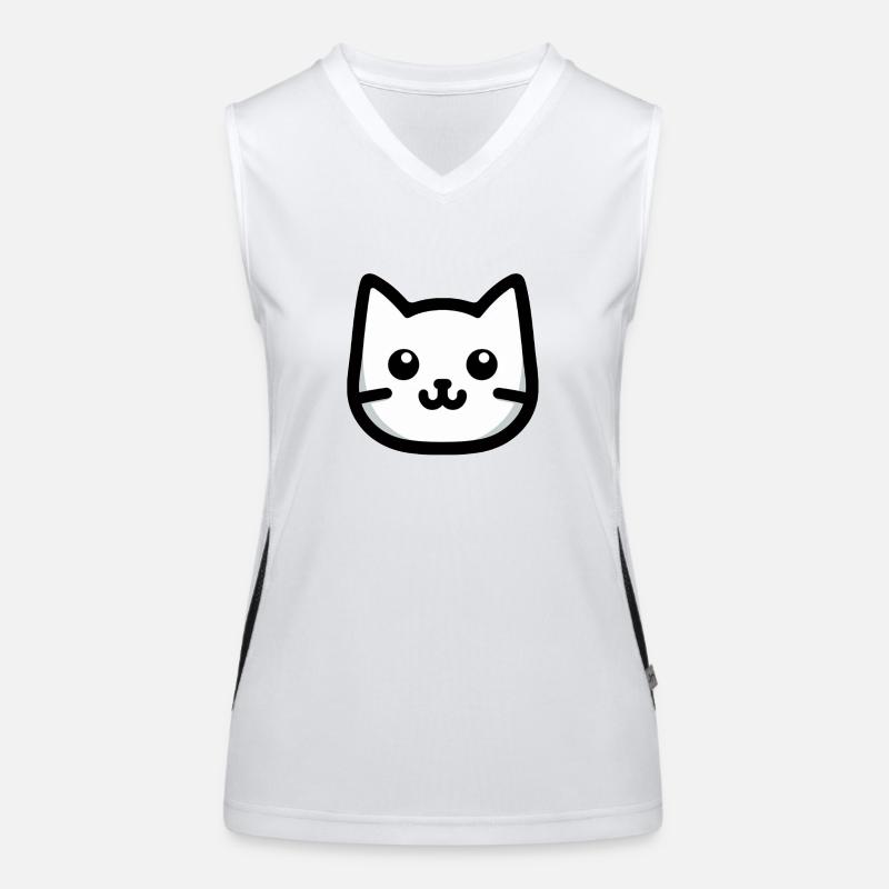 Einfaches Katzendesign Funktionelles Kontrast-Tank Top für Frauen