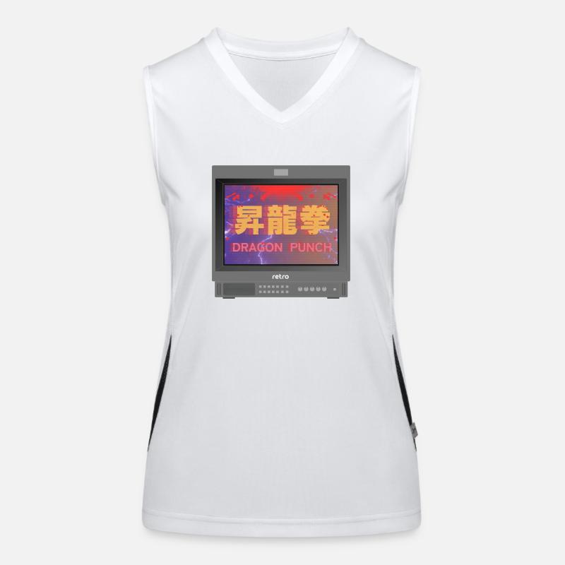 Retrogaming - Dragon Punch Funktionelles Kontrast-Tank Top für Frauen