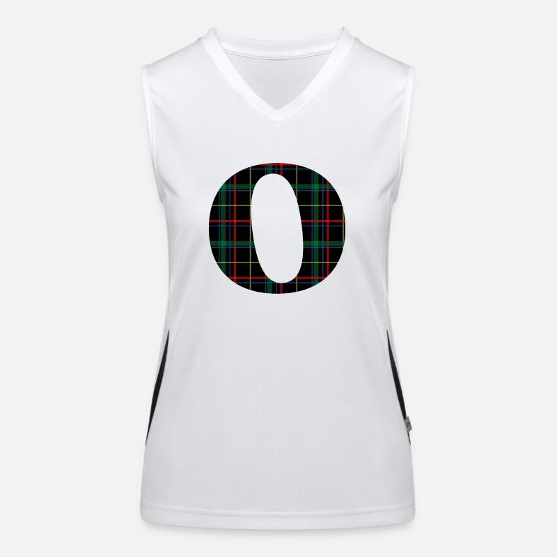 Monogramme o tartan écossais Débardeur respirant contrasté Femme