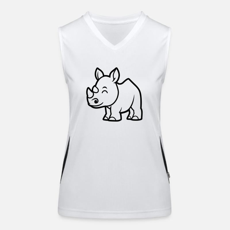 Nashorn Funktionelles Kontrast-Tank Top für Frauen