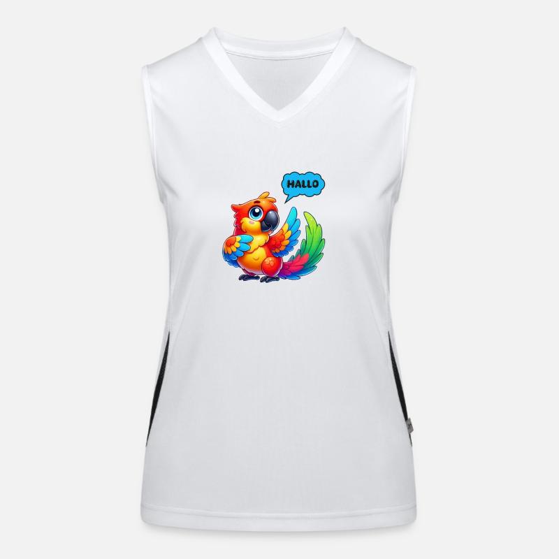 papagei cartoon Funktionelles Kontrast-Tank Top für Frauen
