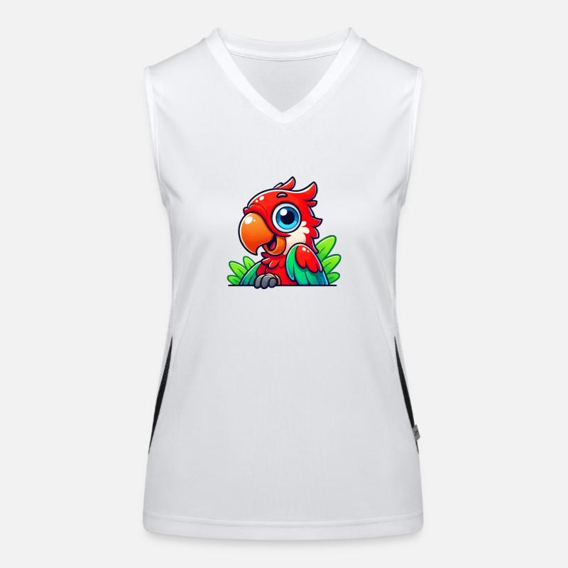 papagei comic Funktionelles Kontrast-Tank Top für Frauen