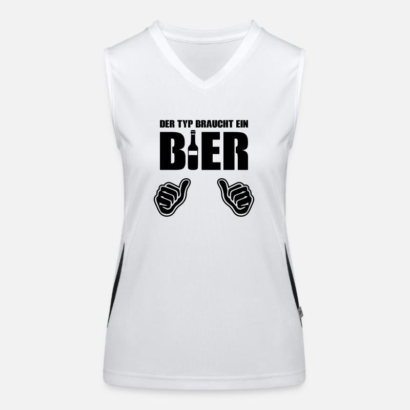 The guy needs a beer Women's Functional Contrast Tank Top