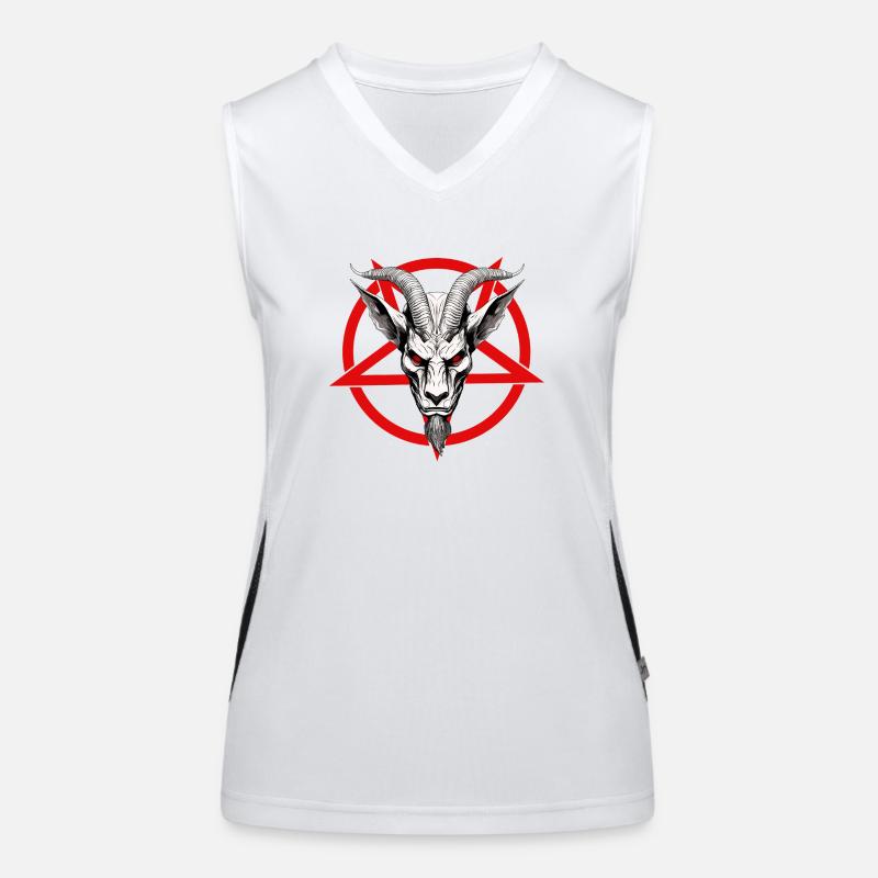Baphomet Pentagram Women's Functional Contrast Tank Top