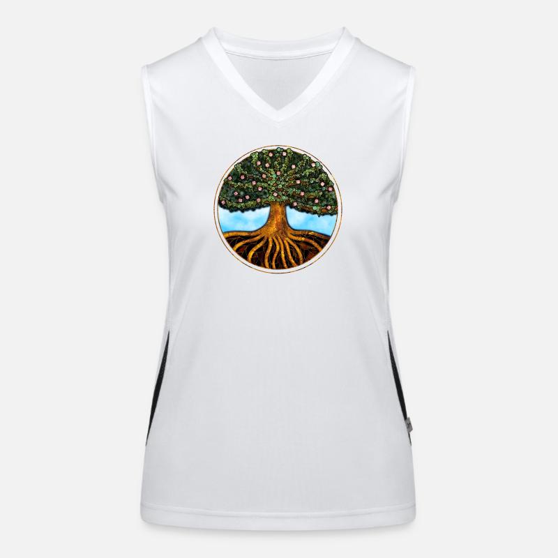 Baum des Lebens Funktionelles Kontrast-Tank Top für Frauen