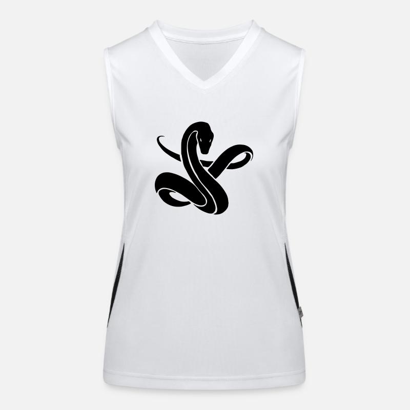 Snake Funktionelles Kontrast-Tank Top für Frauen