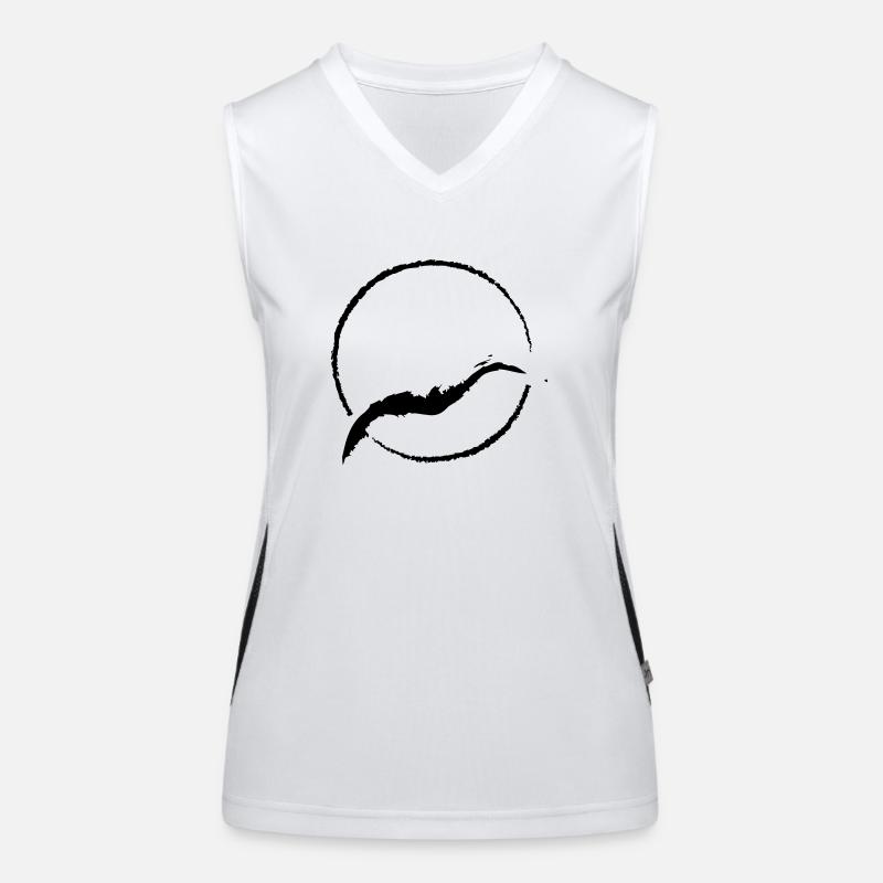 Sonne, Möwe Funktionelles Kontrast-Tank Top für Frauen