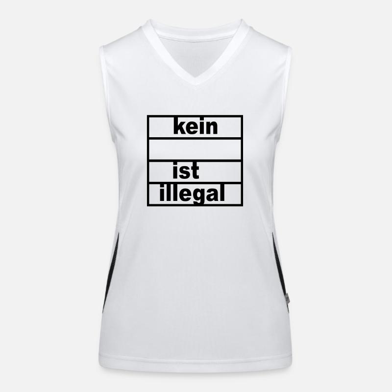 kein_ist_illegal Funktionelles Kontrast-Tank Top für Frauen