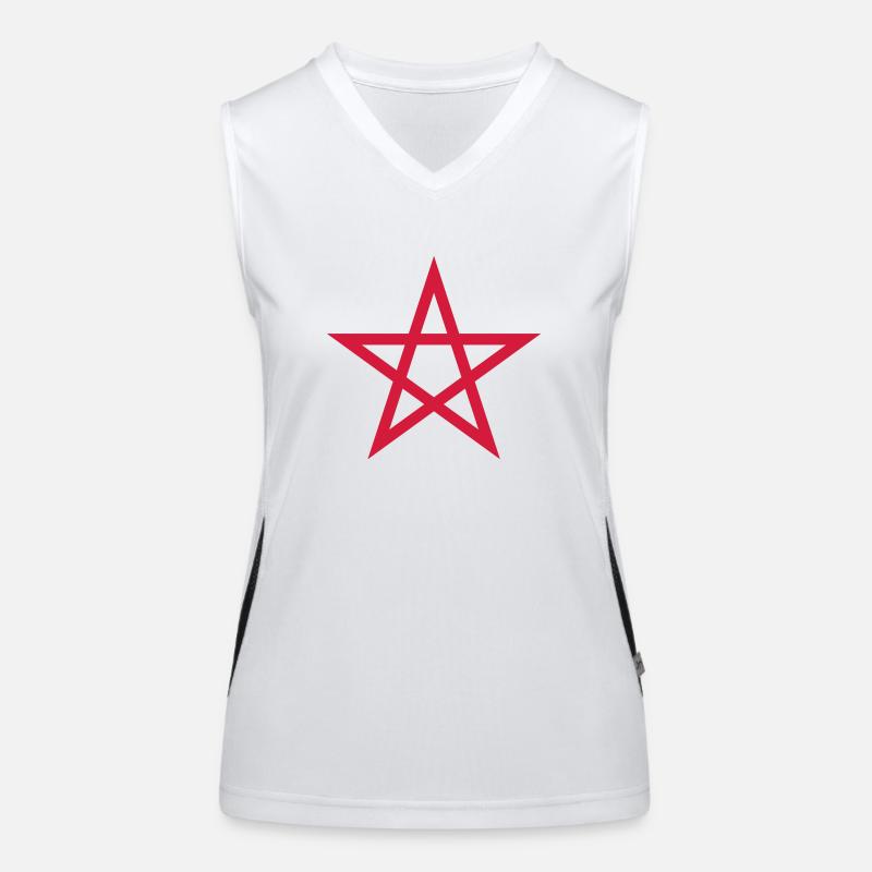 Pentagramm Wicca Funktionelles Kontrast-Tank Top für Frauen