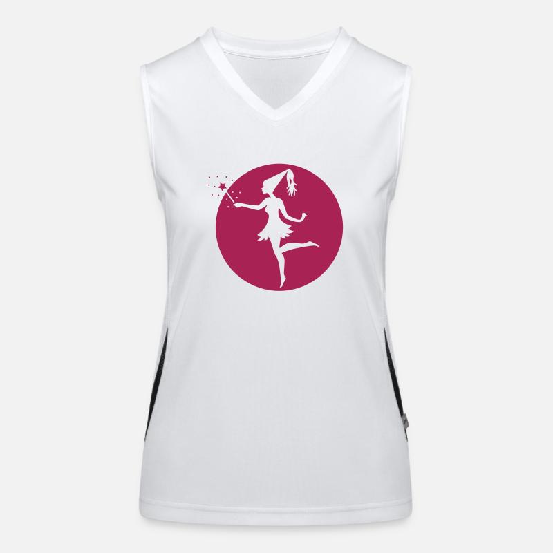 Magic fairy in circle Women's Functional Contrast Tank Top