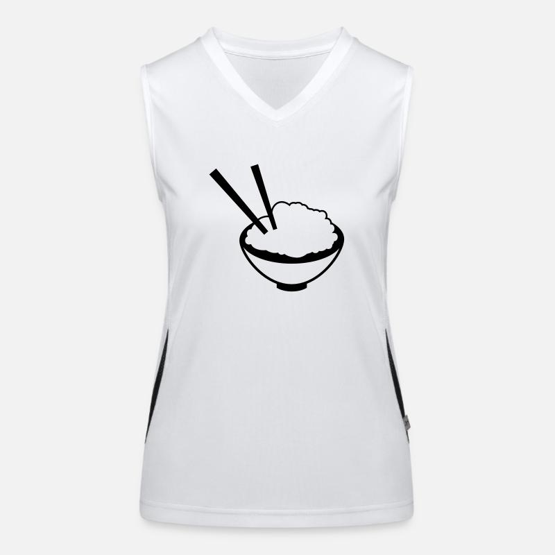 China Reisgericht mit Stäbchen Funktionelles Kontrast-Tank Top für Frauen