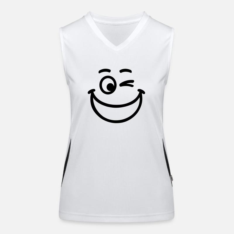 Smiley Funktionelles Kontrast-Tank Top für Frauen