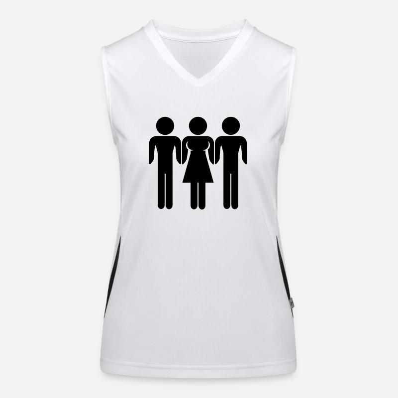 Two Man Funktionelles Kontrast-Tank Top für Frauen