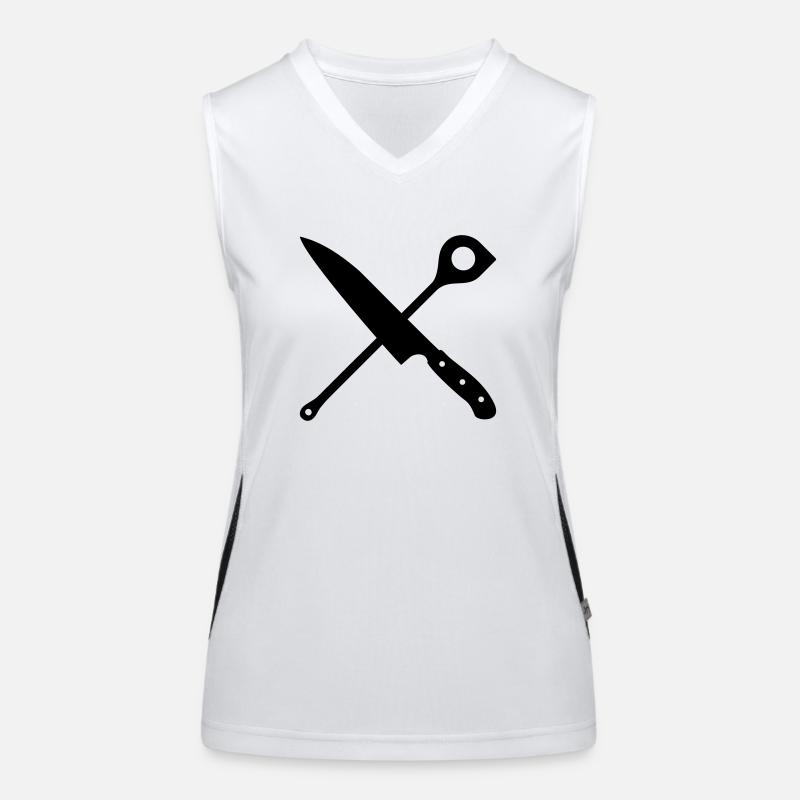 Messer & Kochlöffel Funktionelles Kontrast-Tank Top für Frauen