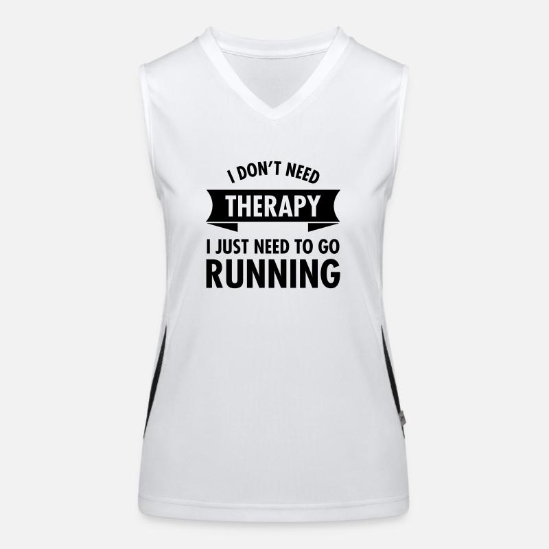 I Don't Need Therapy - I Just Need To Go Running Débardeur respirant contrasté Femme