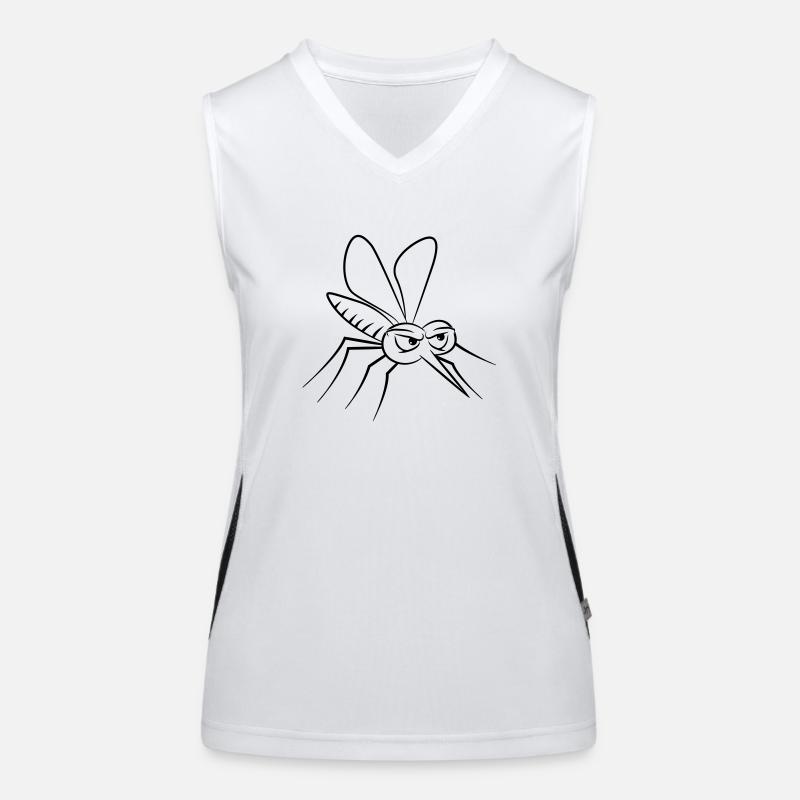 Mosquito insect Women's Functional Contrast Tank Top