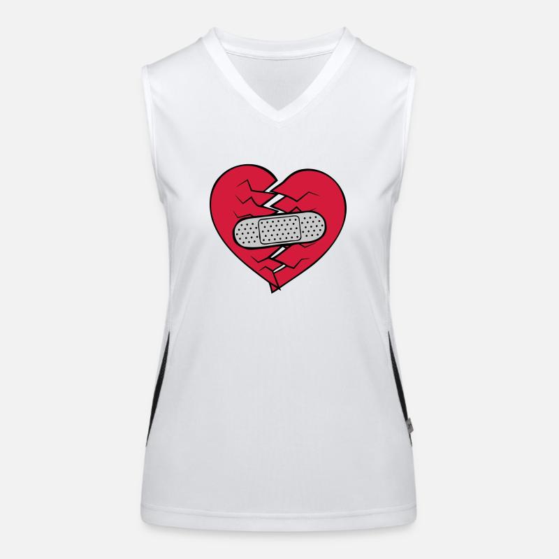 Patch heart broken Women's Functional Contrast Tank Top
