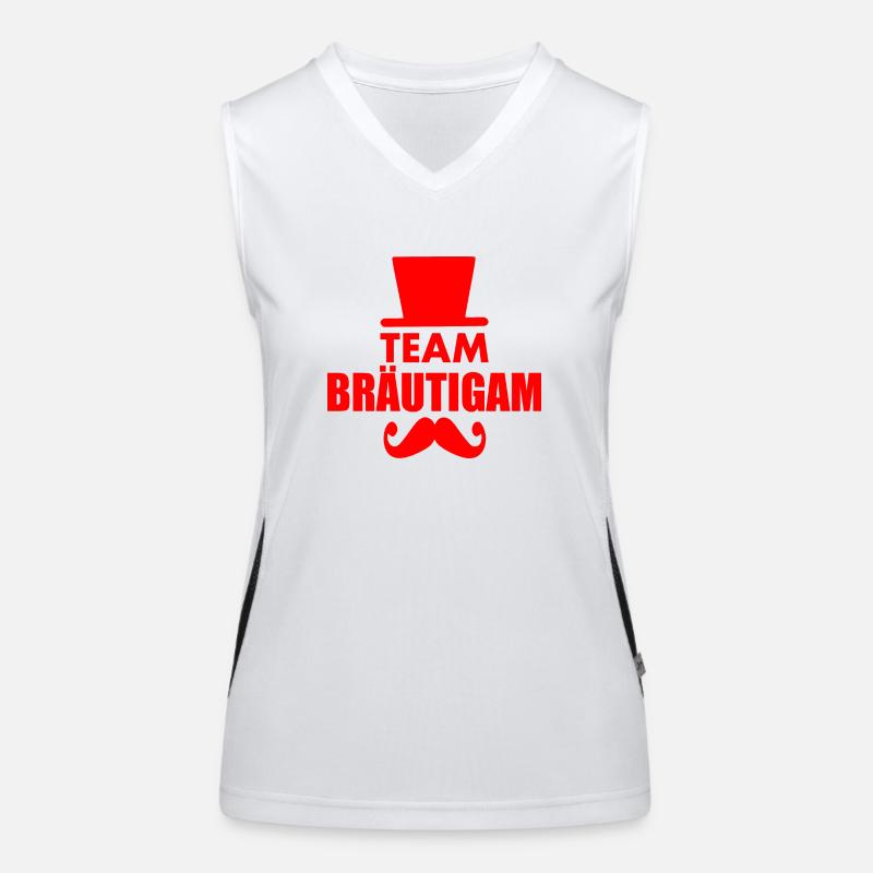 Team bräutigam Funktionelles Kontrast-Tank Top für Frauen