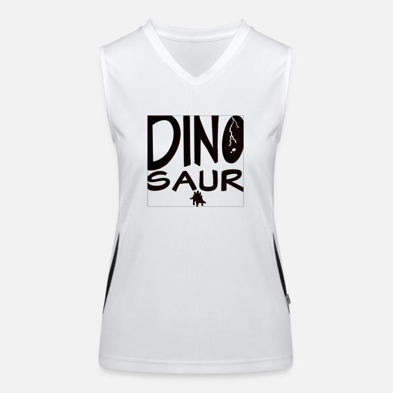 DINO SAUR Font Funktionelles Kontrast-Tank Top für Frauen