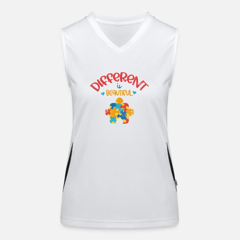 ADHS AUTIST ANDERS IST SCHÖN PUZZLE SPRUCH MOTIVE Funktionelles Kontrast-Tank Top für Frauen