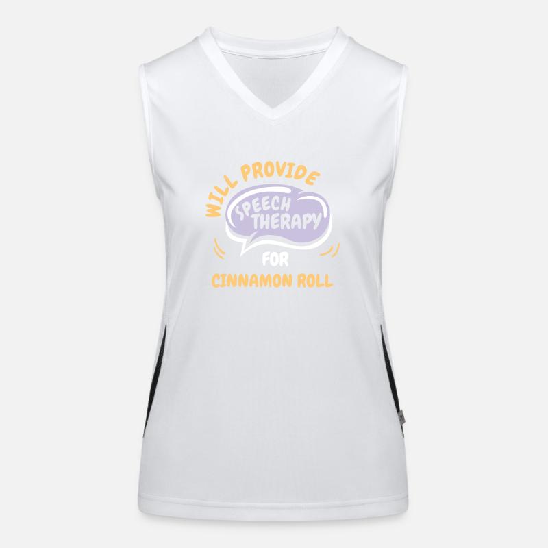 Provide Speech Therapy for Cinnamon Roll Funny Funktionelles Kontrast-Tank Top für Frauen